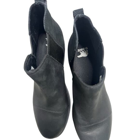 SOREL EVIE™ II WOMEN'S CHELSEA Boots /‎ Wedge Booties - Black Logo - size 9.5 - Picture 7 of 10